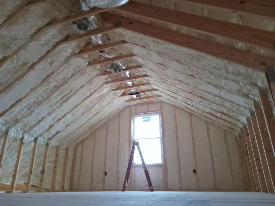 Spray foam roofing application for Crawl Space Insulation project in New Brighton